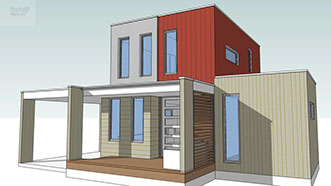 Sketchup model container house